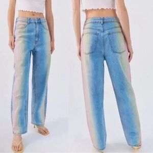 Urban Outfitters BDG High-waisted Rainbow Baggy Jeans Ombré